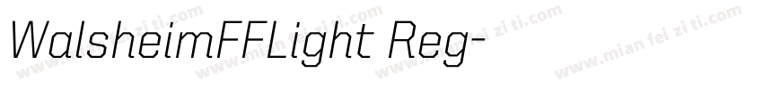 WalsheimFFLight Reg字体转换